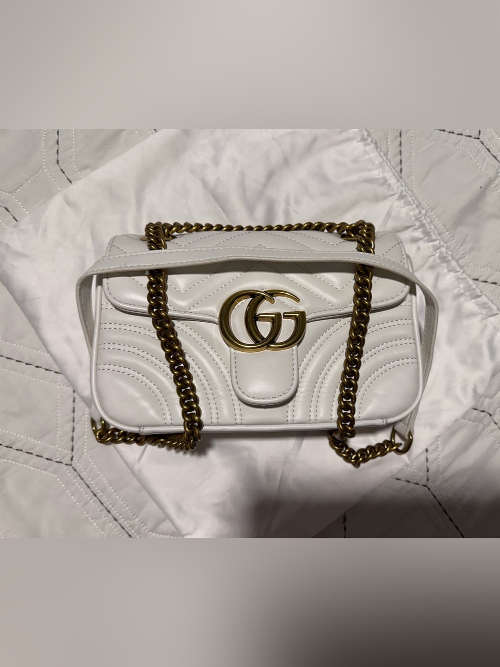 Women’s Luxury Medium White Shoulder Bag - Picture 7 of 13